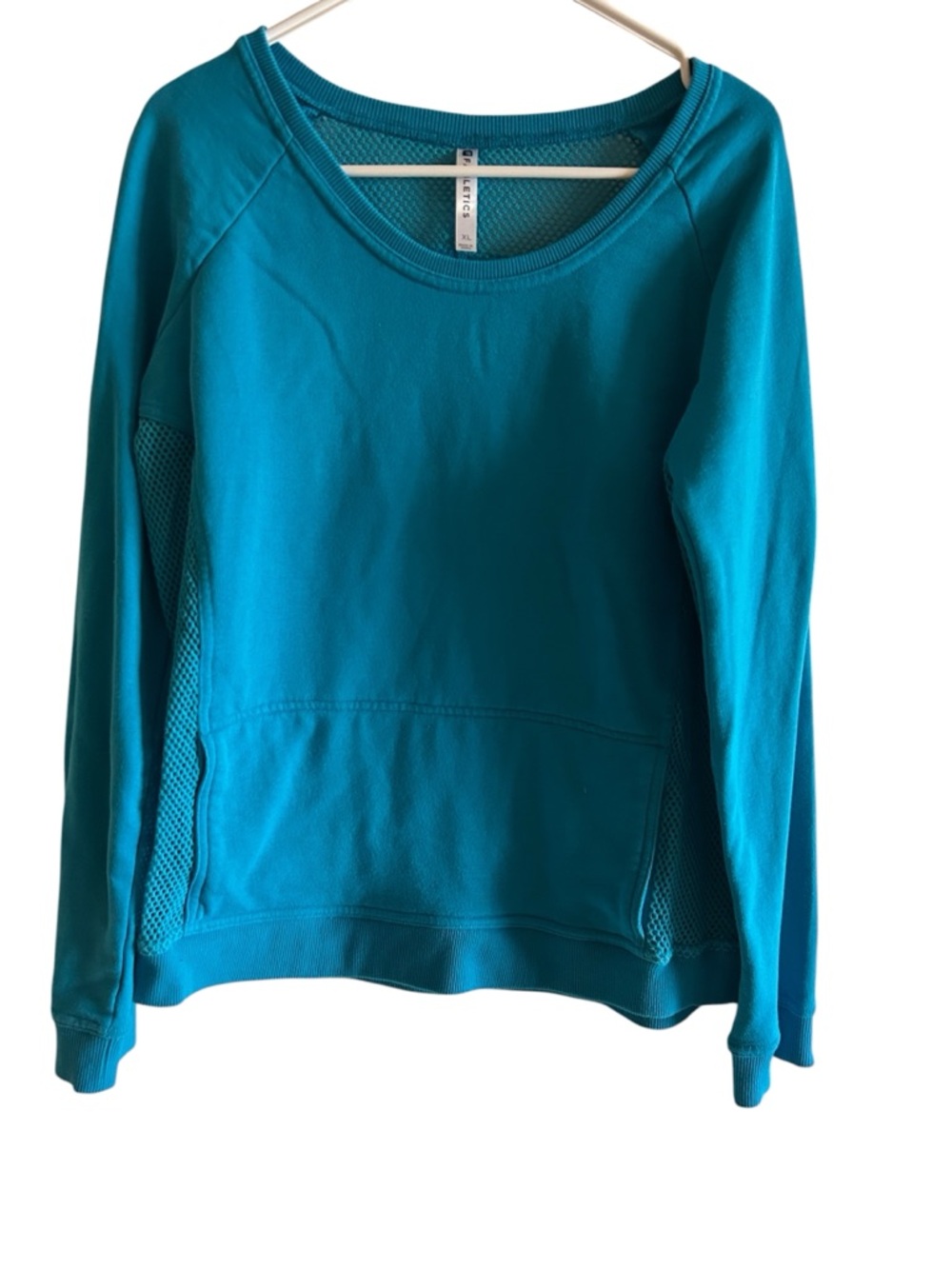 Fabletics XL Teal Lightweight Pullover Sweatshirt